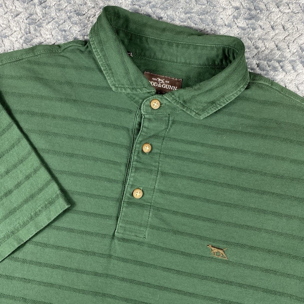 Rodd & Gunn Polo Shirt Mens Large Sport Fit Green Cotton Casual Knit L